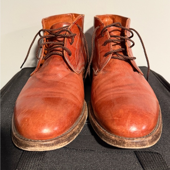 Pre-owned Men's Frye leather cognac Chukka boots, size 10! - Picture 13 of 14